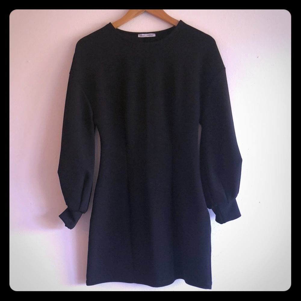Zara long sleeve black dress